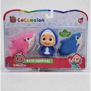 CoComelon Bath Squirters – New 3-Pack JJ Shark Dolphin Toddler Bath Toys